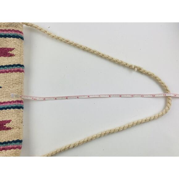Southwest Tote Bag Birds Woven Shoulder Aztec Hippie Horse Blanket Messenger Pin - Picture 9 of 11